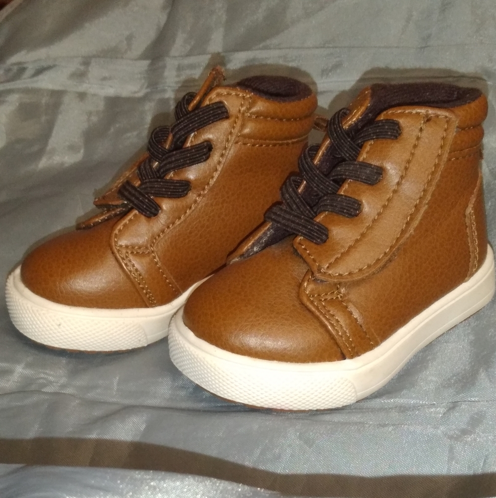 NWOT Toddler Boys brown leather shoes